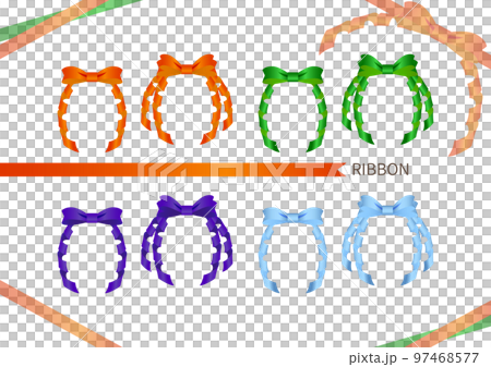 set of curled ribbons 97468577