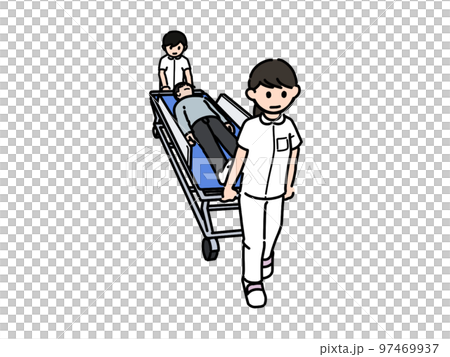 Transportation on a stretcher Transportation on a stretcher 97469937