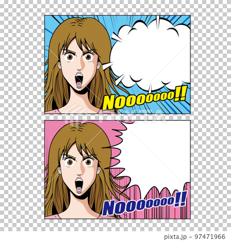 アメコミタッチの怒る白人 97471966