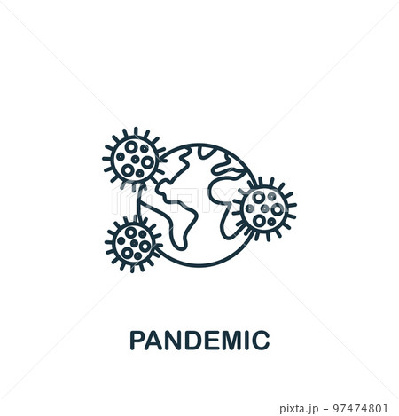 Pandemic icon. Monochrome simple New Normality icon for templates, web design and infographics Pandemic icon. Monochrome simple New Normality icon for templates, web design and infographics 97474801