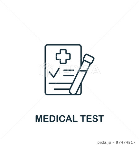 Medical Test icon. Monochrome simple New Normality icon for templates, web design and infographics Medical Test icon. Monochrome simple New Normality icon for templates, web design and infographics 97474817