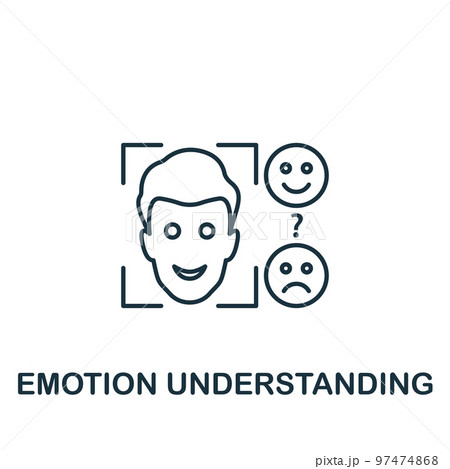 Emotion Understanding icon. Monochrome simple Neuromarketing icon for templates, web design and infographics 97474868