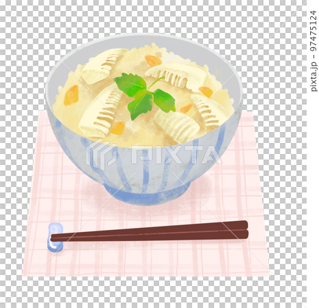 Illustration of rice with bamboo shoots 97475124