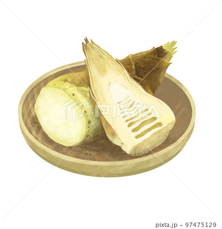 筍のかご盛り　たけのこ　断面 97475129