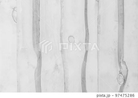 White painted board surface, wood texture background wooden plank 97475286