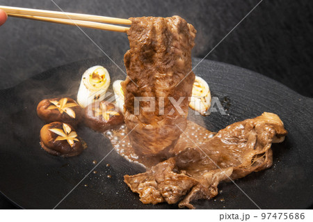 すきやき sukiyaki with high-quality Japanese food すきやき sukiyaki with high-quality Japanese food 97475686