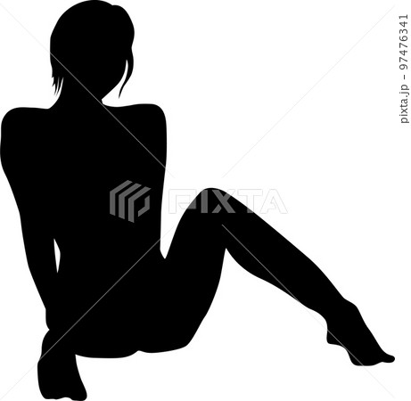 座る女性セクシーポーズ 97476341