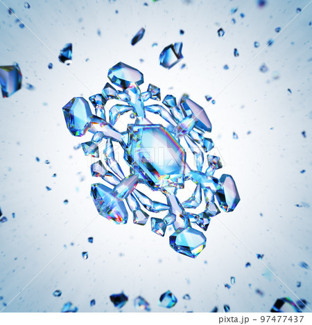 Snowflakes Blue Ice Crystal Winter Symbol Snowflakes Blue Ice Crystal Winter Symbol 97477437