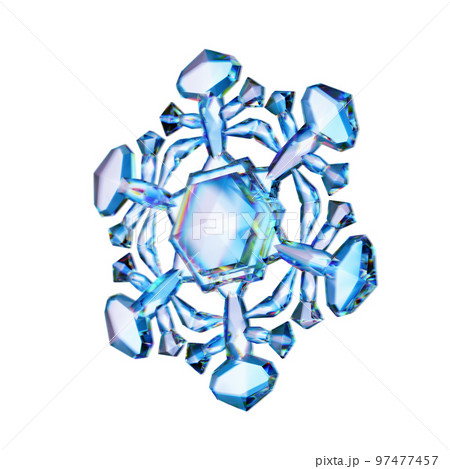 Snowflake Blue Ice Crystal Winter Symbol isolated 97477457