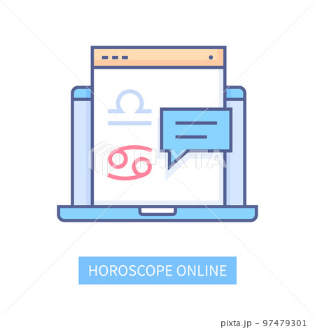 Horoscope online - modern line design style icon Horoscope online - modern line design style icon 97479301