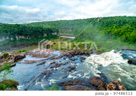 nature, river and plants around Iguazu Falls 97486513