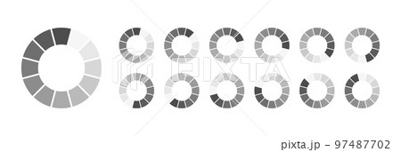 Circular Loading Buffering Icons Vector Video Ready for Animation Gif All Keyframes Frames Bufring Circle Waiting for Connection Buffer Preloader Download Symbol Easy Replace Color 97487702