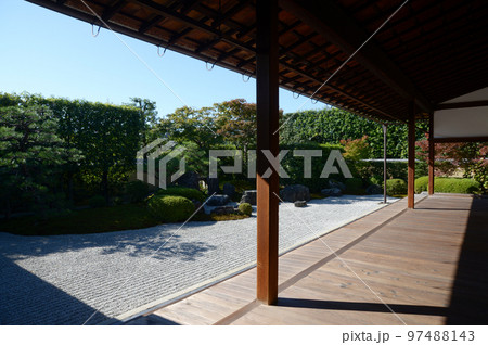 秋の大徳寺　興臨院の庭園　京都市北区紫野 97488143