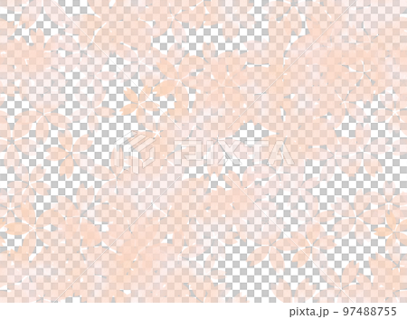 淡いパステルカラーの水彩桜背景（シームレス） 97488755