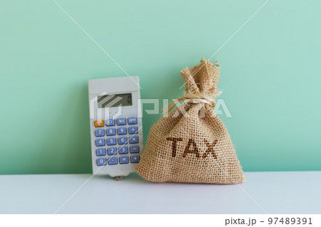 電卓とTAXの袋 電卓とTAXの袋 97489391