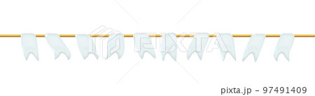Garlands white 3d glossy little flags or pennants by a rope, hanging for holiday, realistic plastic toy. Png Garlands white 3d glossy little flags or pennants by a rope, hanging for holiday, realistic plastic toy. Png 97491409