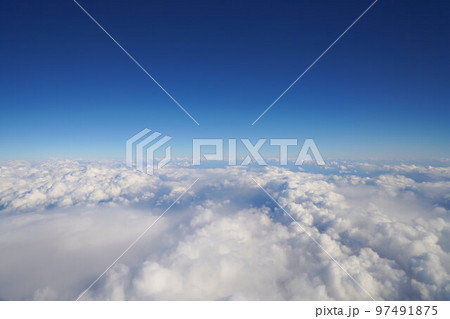 空から見た雲 青空 空から見た雲 青空 97491875