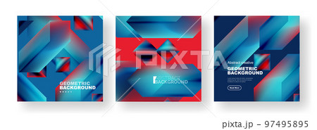 Set of abstract backgrounds. Overlapping geometric elements composition. Vector Illustration For Wallpaper, Banner, Background, Card, Book Illustration, landing page 97495895