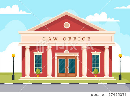 Law Firm Building with Legal Advice, Judgement Education and Lawyer Consultant in Flat Cartoon Poster Hand Drawn Templates Illustration Law Firm Building with Legal Advice, Judgement Education and Lawyer Consultant in Flat Cartoon Poster Hand Drawn Templates Illustration 97496031