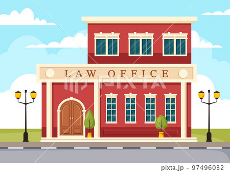 Law Firm Building with Legal Advice, Judgement Education and Lawyer Consultant in Flat Cartoon Poster Hand Drawn Templates Illustration Law Firm Building with Legal Advice, Judgement Education and Lawyer Consultant in Flat Cartoon Poster Hand Drawn Templates Illustration 97496032