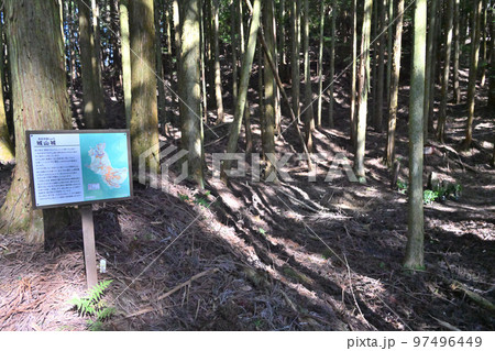 播磨 城山城　登山道と曲輪 97496449