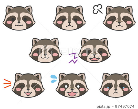 あらいぐまの表情顔アイコン 97497074