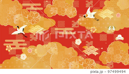 美しい　和風背景イラスト 97499494