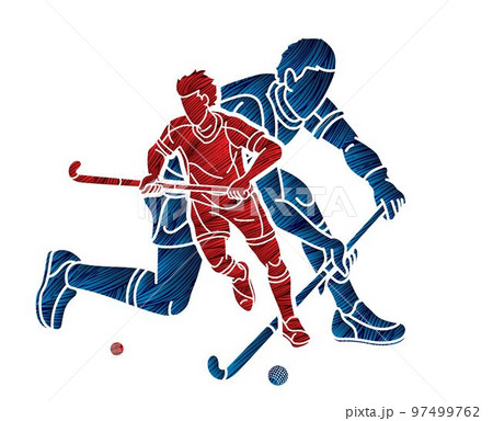 Group of Field Hockey Sport Male Players Mix Action Cartoon Graphic Vector Group of Field Hockey Sport Male Players Mix Action Cartoon Graphic Vector 97499762