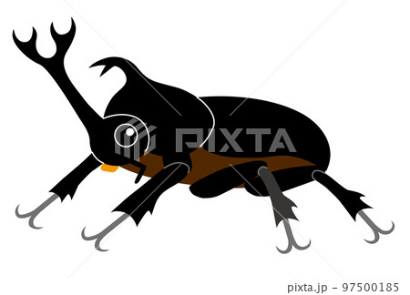 カブトムシのイラスト（横向き） 97500185