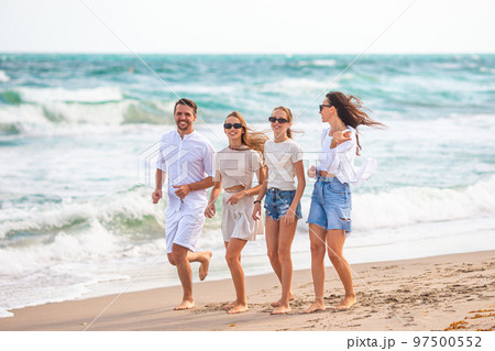 Young family on vacation have a lot of fun 97500552
