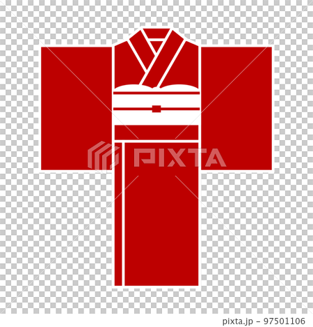 KIMONO ベクター　着物　留袖　正月　アイコン　 97501106