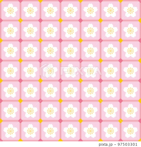 桜　格子模様 97503301