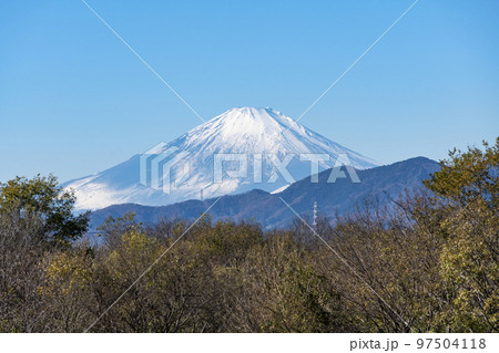 神奈川から望む初冬の富士山 神奈川から望む初冬の富士山 97504118