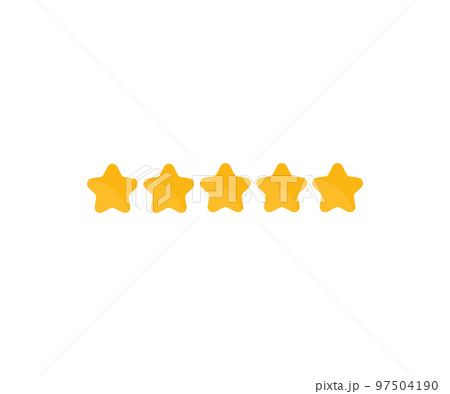 Five stars customer product rating review, Five gold star rate logo design. Online assessment concept. Customer review, Feedback icon vector design and illustration. Five stars customer product rating review, Five gold star rate logo design. Online assessment concept. Customer review, Feedback icon vector design and illustration. 97504190