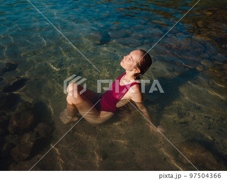 Turkey travel, mediterranean area on warm summer day 97504366