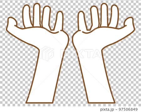 手掌朝上的圖像插圖 97506849