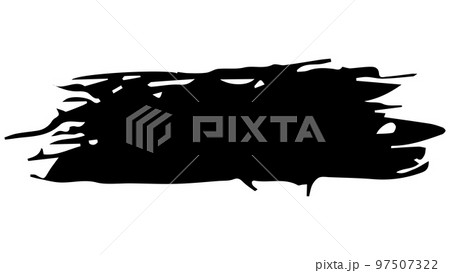 Brush strokes black silhouette in grunge style. Irregular shapes and rough edges. Design element for t-shirt or website. 97507322
