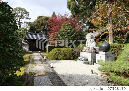 京都にあるお寺：雲竜院の境内の風景 97508139