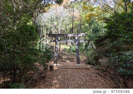 本宮山の山頂へ向かう鳥居（尾張三山） 97508386