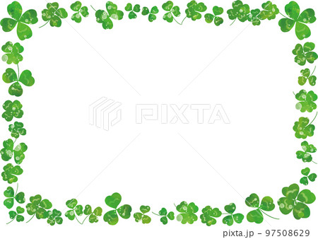 クローバーのフレーム　長方形 97508629