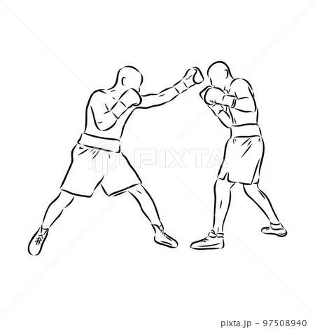 Drawing two punching hires stock photography and images  Alamy