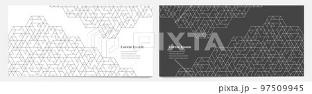 幾何学 抽象 ヘキサゴン 背景 セット 97509945