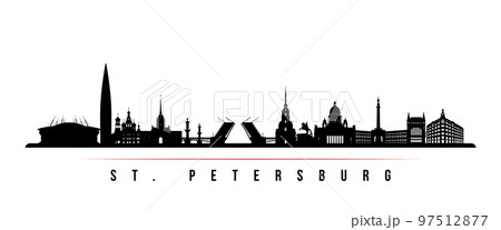 St. Petersburg skyline horizontal banner.  97512877