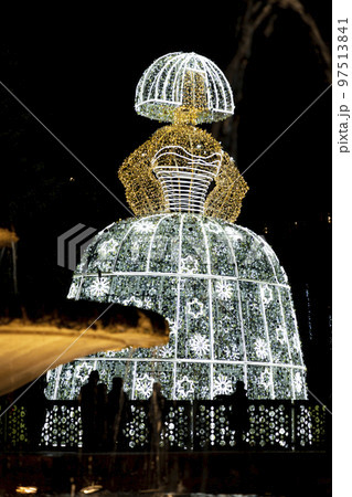 Menina. Menina de luz decorating the streets of the city of Madrid at Christmas time. Merry Christmas 2022. Photography. 97513841