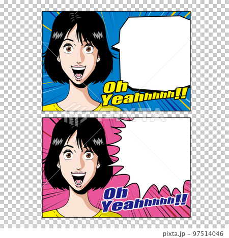 Cheerful Japanese with a touch of American comics 97514046