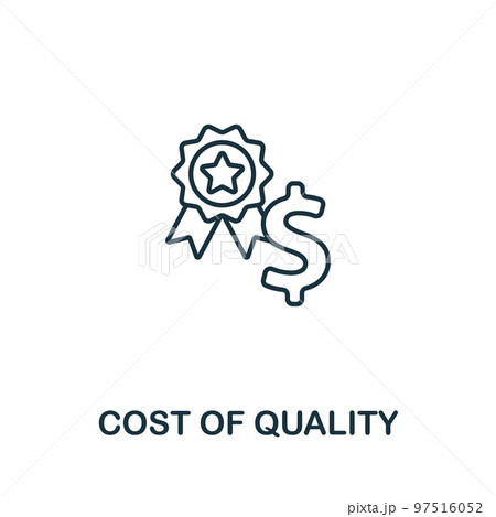 Cost Of Quality icon. Monochrome simple Product Management icon for templates, web design and infographics Cost Of Quality icon. Monochrome simple Product Management icon for templates, web design and infographics 97516052