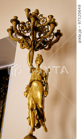 Detail of Decorations inside Catherine Palace - St. Petersburg - Russia. 97520649