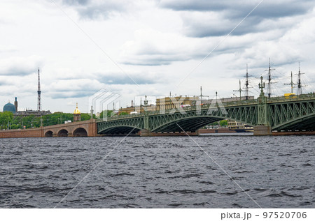 Troitskiy bridge - one of the bridges of St. Petersburg Troitskiy bridge - one of the bridges of St. Petersburg 97520706