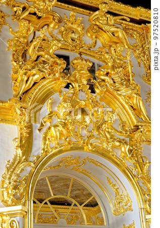 Detail of Decorations inside Catherine Palace - St. Petersburg - Russia. 97520810