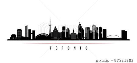 Toronto skyline horizontal banner.のイラスト素材 [97521282] - PIXTA